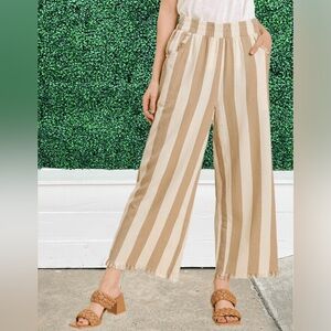 Wide Leg Striped Pants
